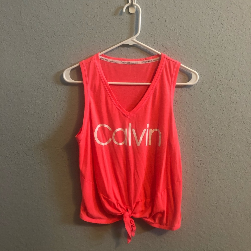 Pink Calvin Klein athletic top